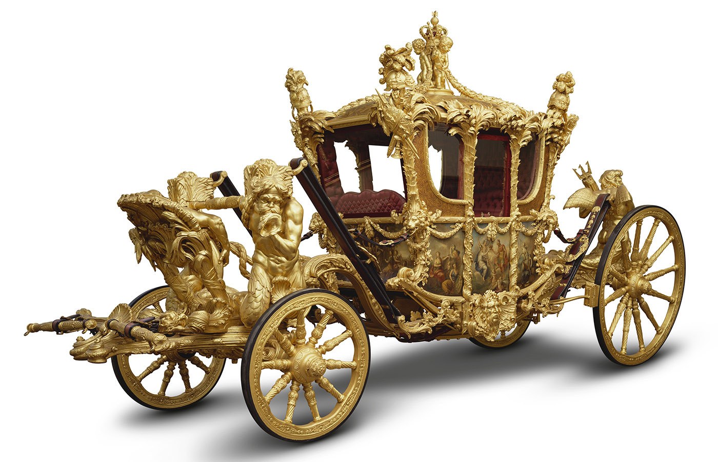 The Gold State Coach will carry the newly-crowned King and Queen following the ceremony.