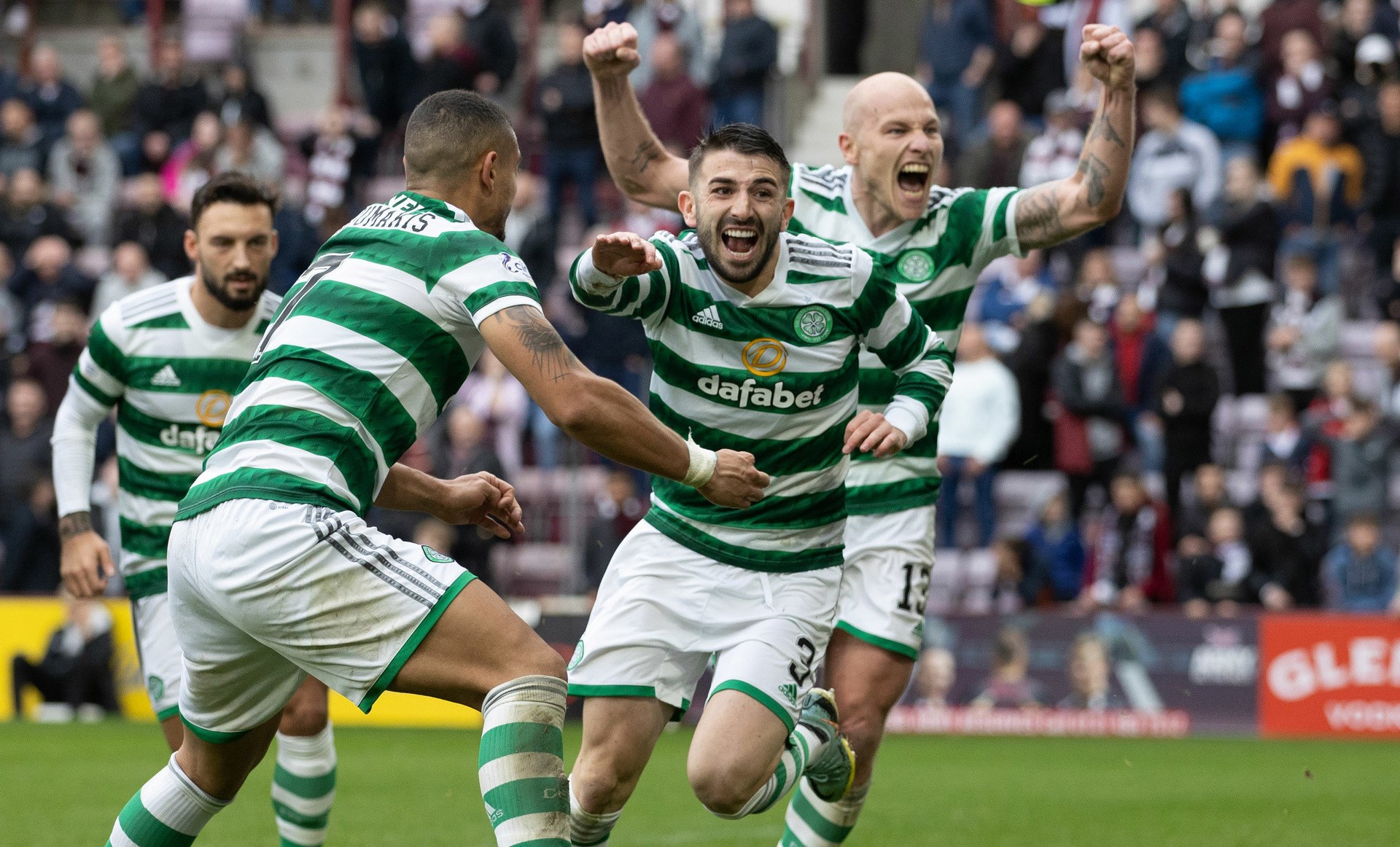 Thriller: Taylor scored winner in 4-3 win at Tynecastle.