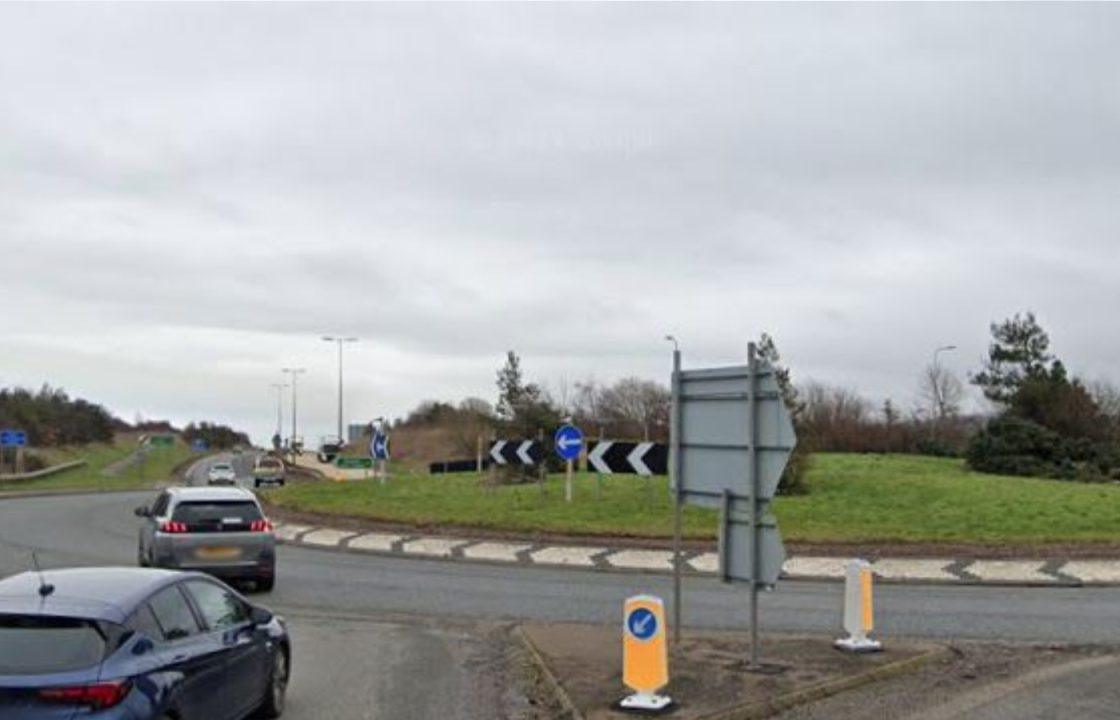 HGV driver taken to Edinburgh Royal Infirmary after A1 crash at roundabout near Dunbar, East Lothian