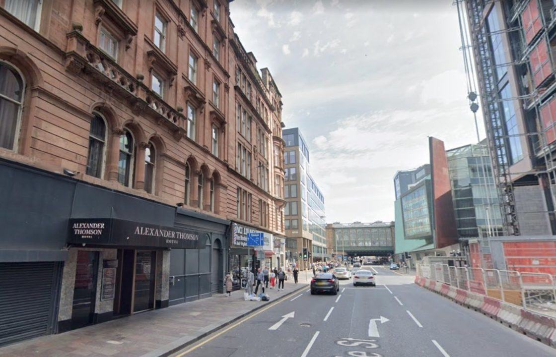 Two in hospital and another two arrested after disturbance near Alexander Thomson Hotel in Glasgow