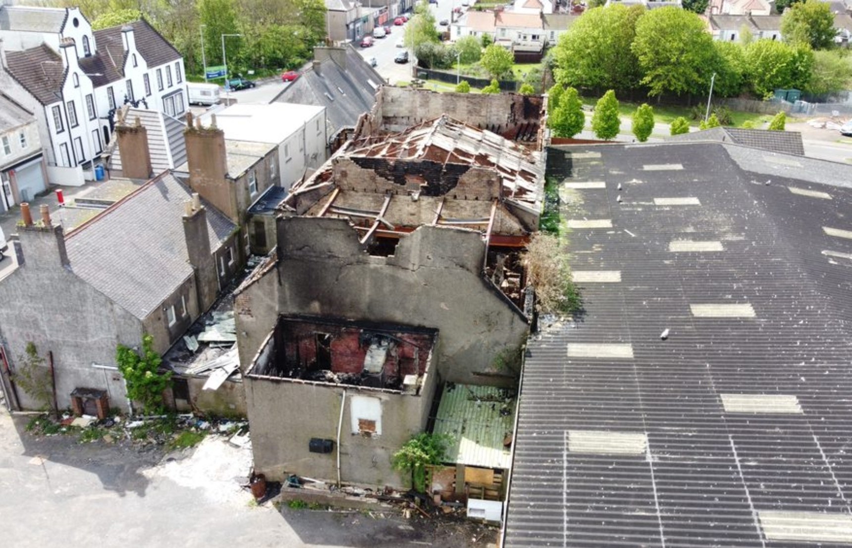 The aftermath of the blaze in Methil. 