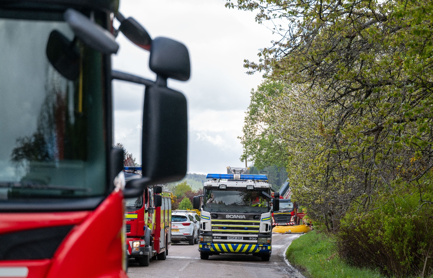 11 fire engines were sent to the scene. 