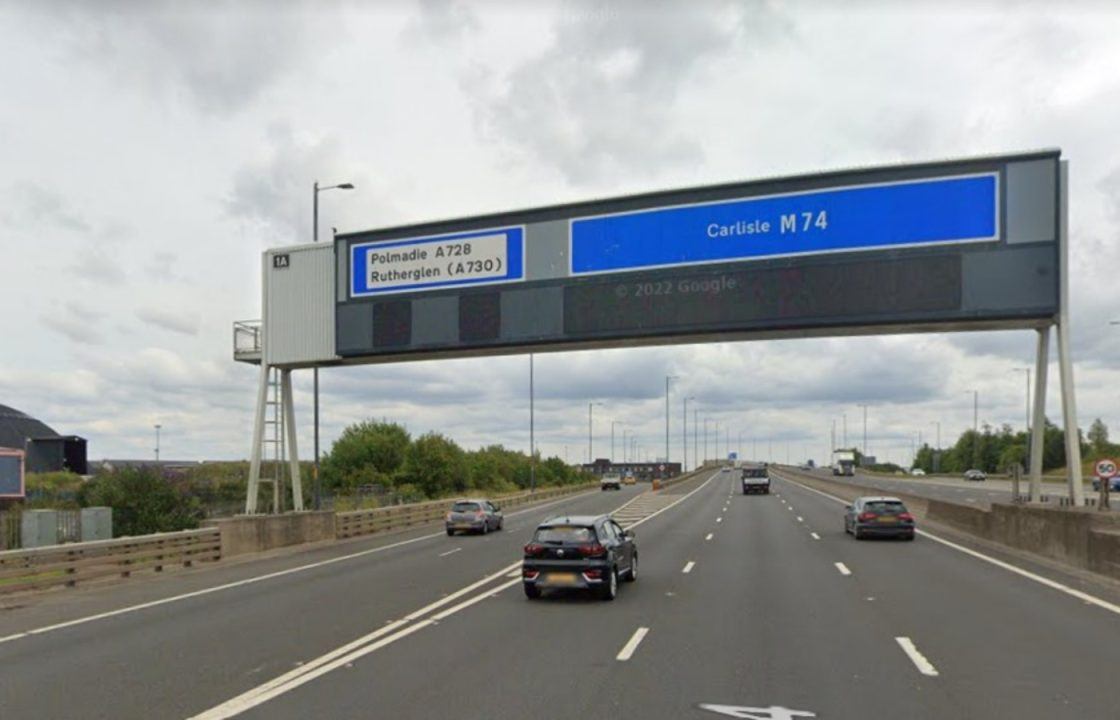 Pedestrian dies after crash with HGV on M74 motorway in Glasgow