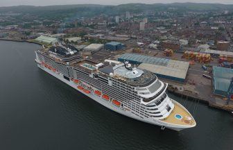 One of world’s largest ships MSC Virtuosa carrying 4,000 people arrives at Greenock Ocean Terminal