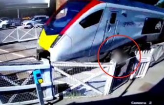 CCTV shows women seconds away from being hit by train at Elsenham level crossing in Anglia