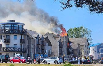Residents warned to stay away after top floor flat on Harbour Street in Nairn bursts into flames