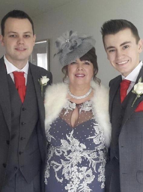 Richard Stark, right, with his mum Ann and brother Craig.