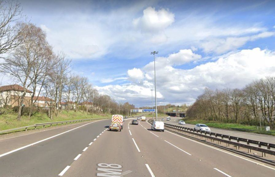 Rush hour traffic chaos as M8 closed due to 'police incident' STV News