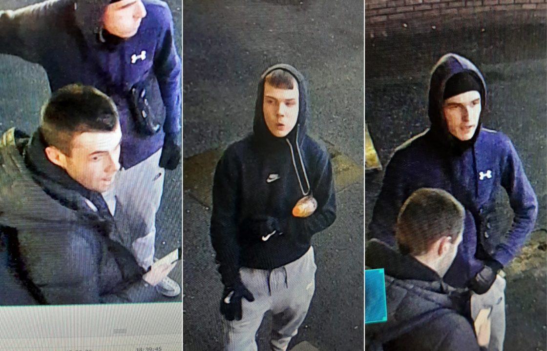 CCTV images of three men released following robbery at Dundasvale Court in Glasgow