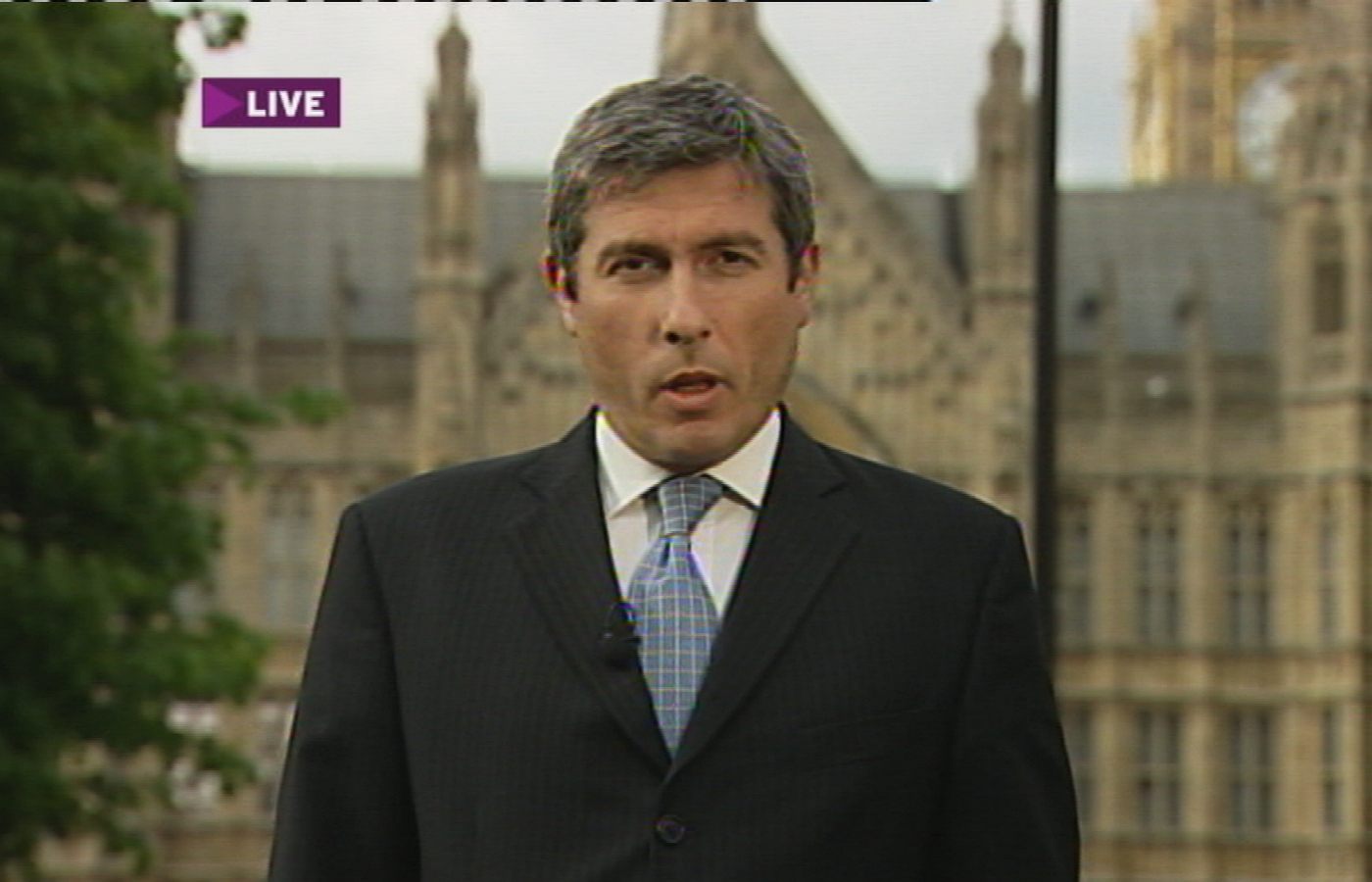 Rae Stewart reporting live from Westminster in March 2009.