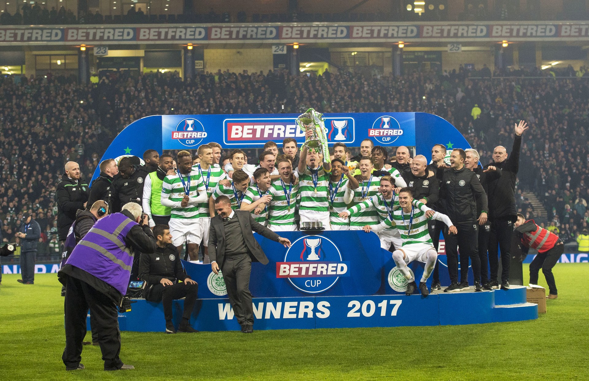 Celtic successfully defended the League Cup in 2017. (Photo by SNS Group)