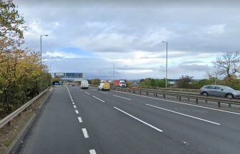 Motorcyclist in hospital with serious injuries after crash on M8 motorway near Glasgow