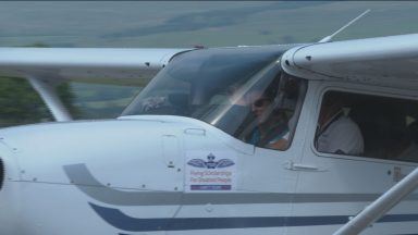 Disabled pilots take part in aerial relay across Scotland