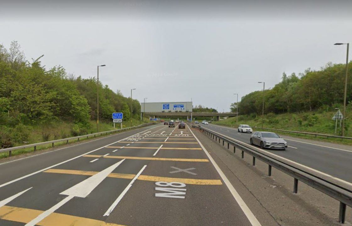 Rush hour delays on major M8 motorway after collision near Hermiston roundabout