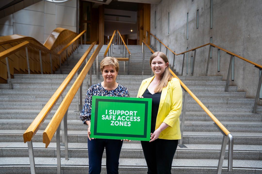 Nicola Sturgeon backs Green MSP Gillian Mackay’s abortion buffer zones bill