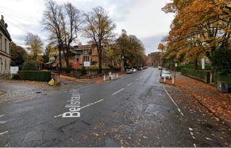 Man rushed to hospital after being hit by falling lamppost in Glasgow’s west end