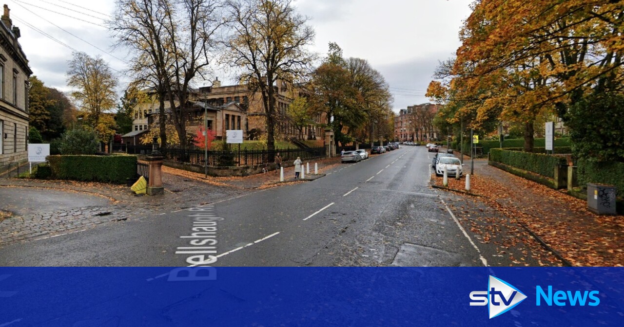 Man rushed to hospital after being hit by falling lamppost in Glasgow's ...
