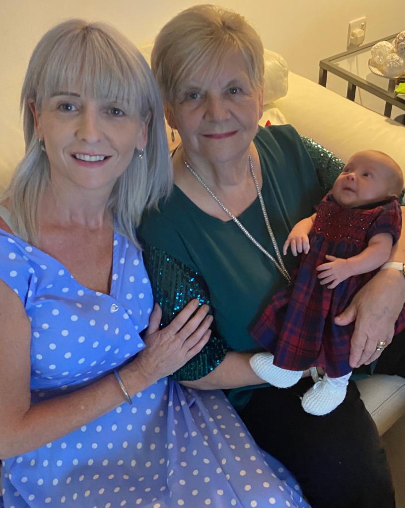 Daisy Grace with mum Helen and gran Christine