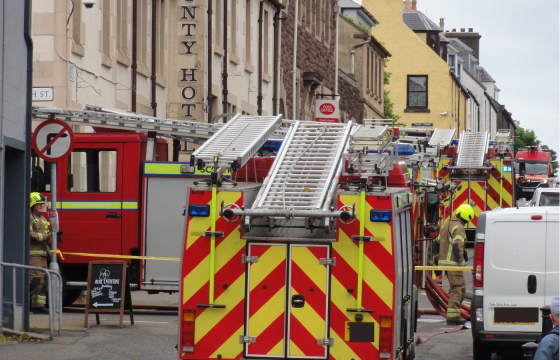 Fire crews tackle blaze after Stornoway County Hotel in Outer Hebrides catches fire