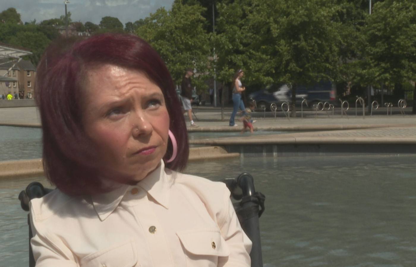 Labour's Pam Duncan-Glancy spoke  at the ASN protest.