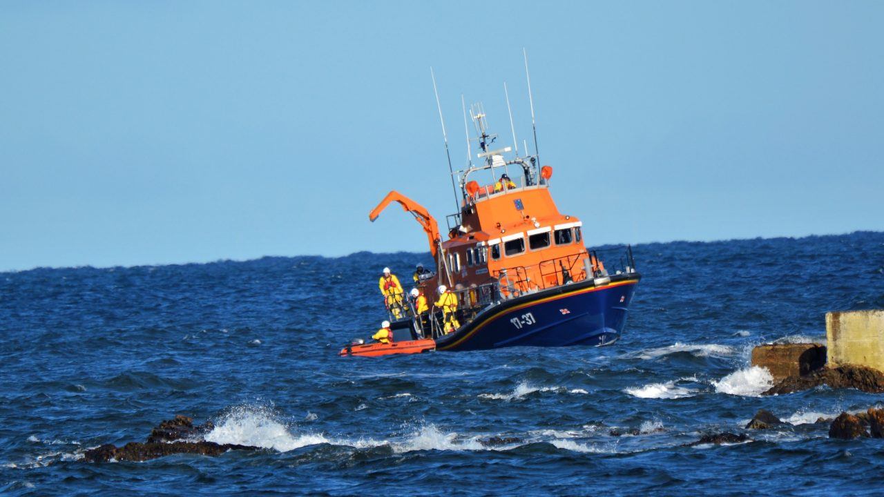 Oban Lifeboat rescues four people found clinging to upturned dinghy near Lismore