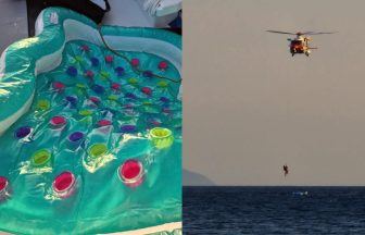 Seven rescued after being blown out to sea on inflatable pool toys in Ayrshire