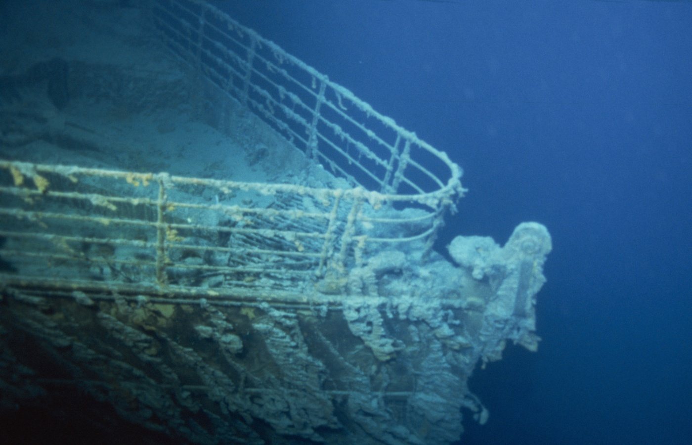 The crew was visiting the wreck of the Titanic. 