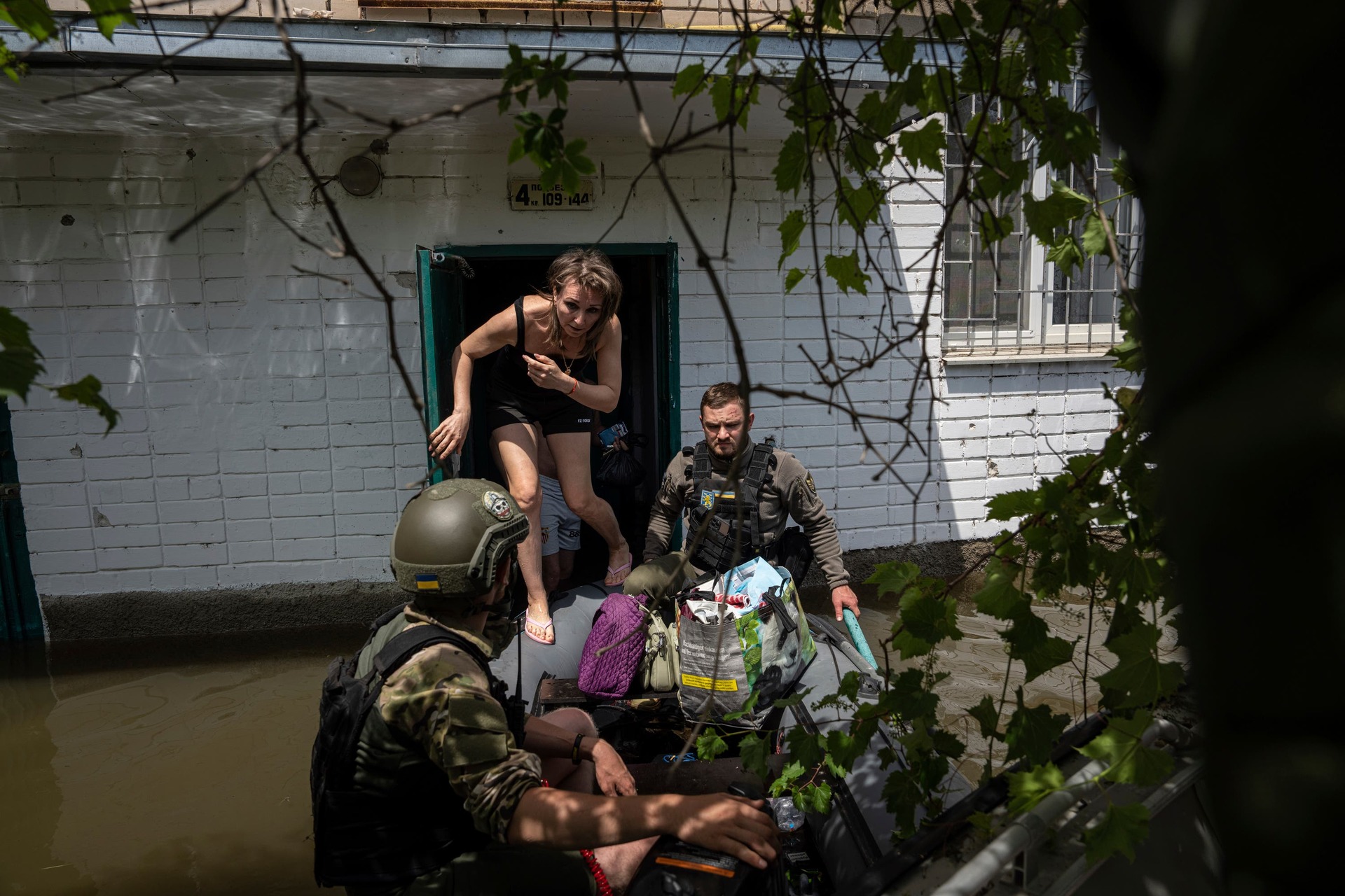 The flooding devastated towns along the lower Dnieper River in the Kherson region. 