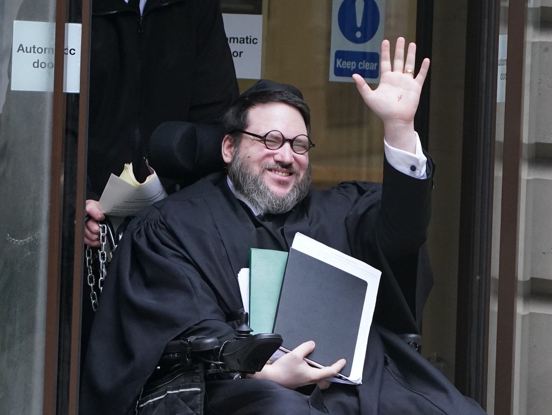 Nicholas Rossi leaves Edinburgh Sheriff and Justice of the Peace Court during his extradition hearing. Rossi has been fighting extradition to the US over rape allegations