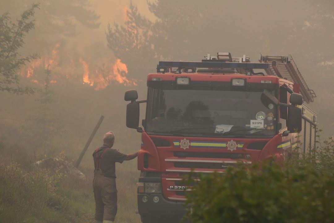 Fire crews battling massive wildfire near Inverness as smoke seen from A9
