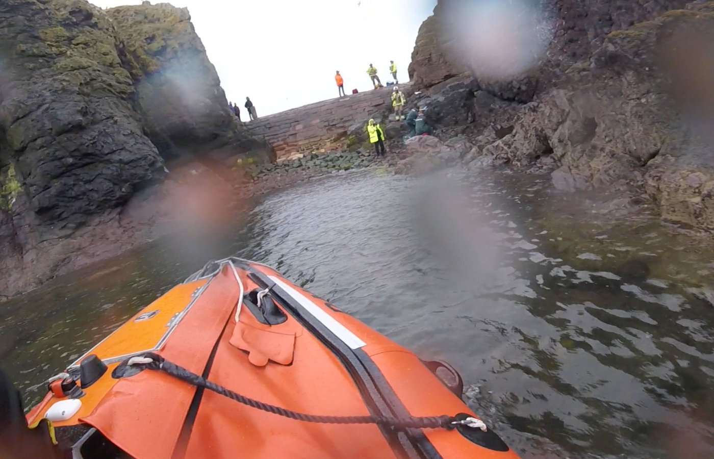 The crew provided a basket stretcher and  helped transfer the casualty to the waiting lifeboat. 