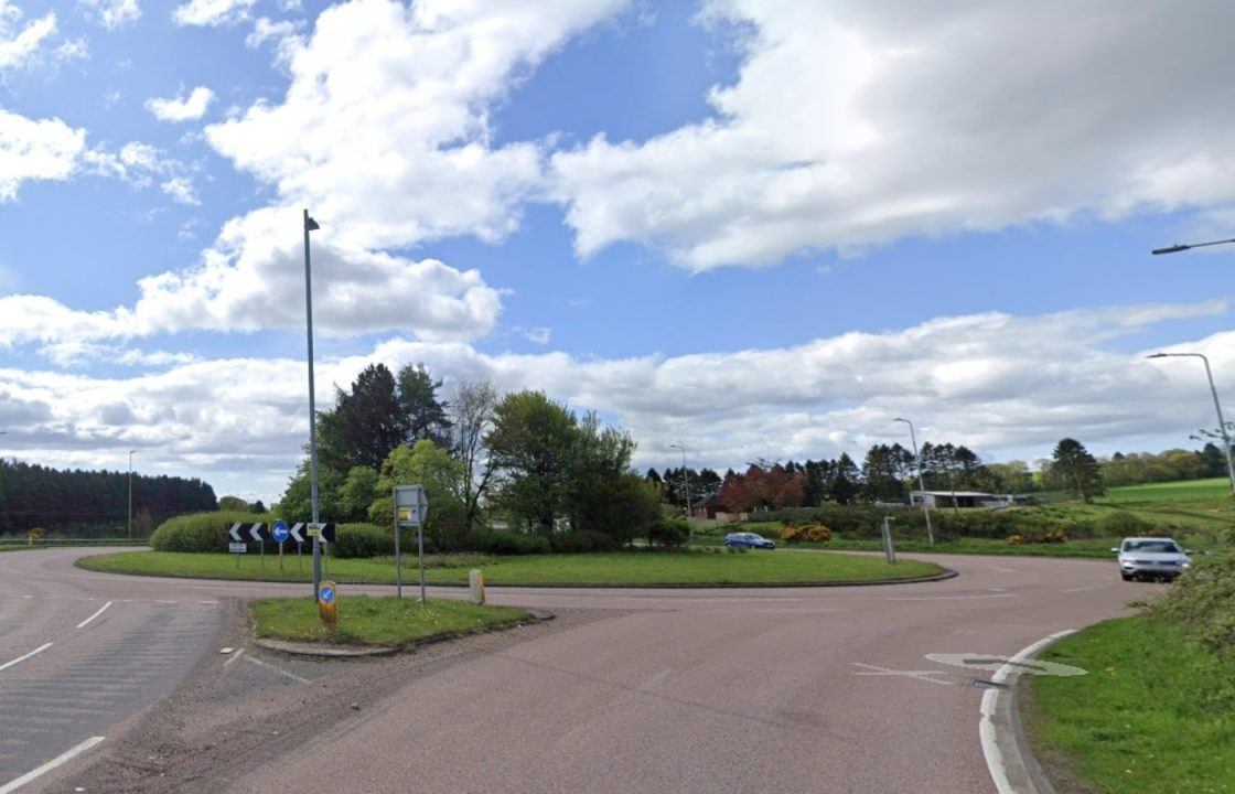Road closed after three-vehicle crash at New Inn roundabout near Freuchie, Fife