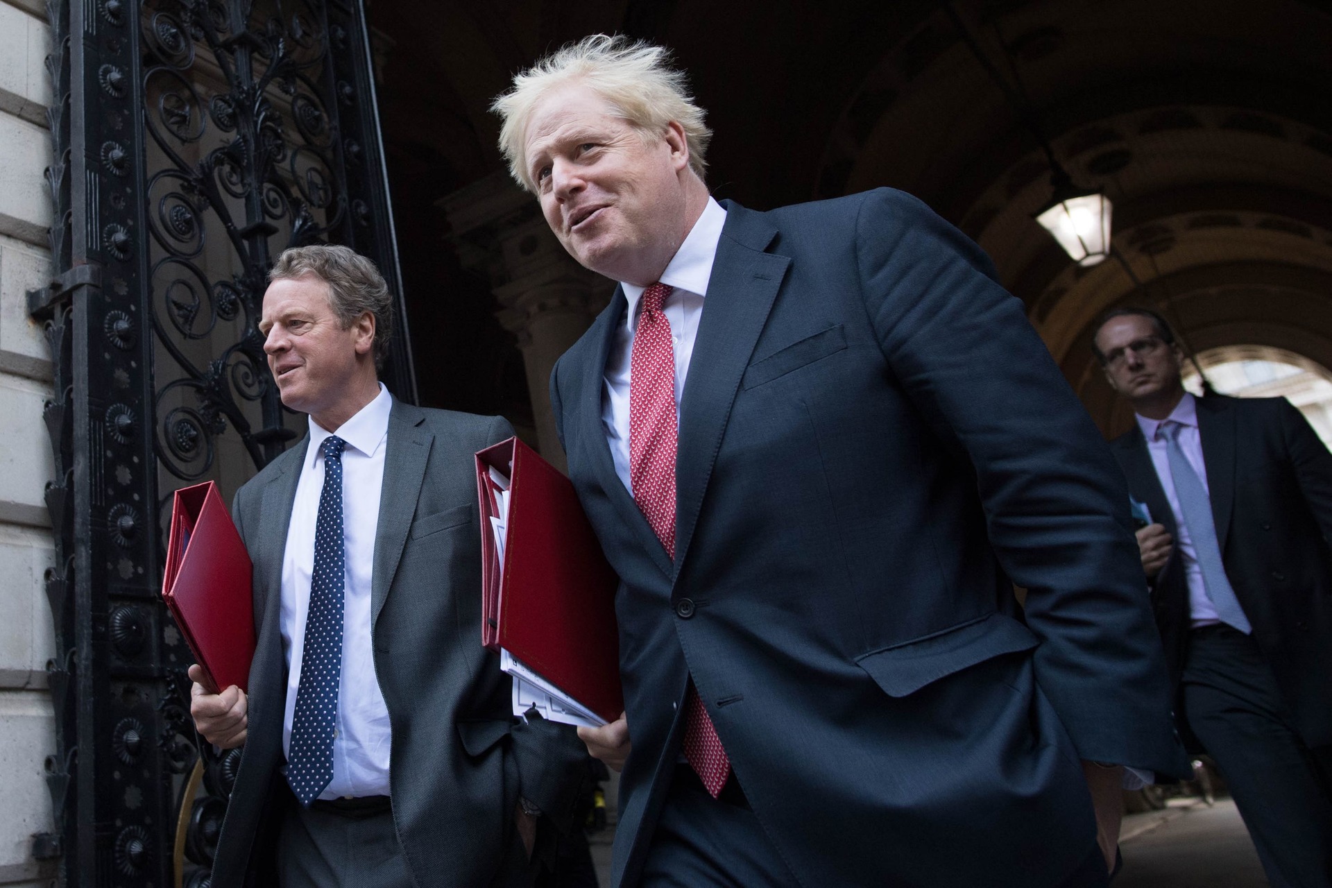 Alister Jack, left, did not support the Privileges Committee report which found Boris Johnson deliberately misled MPs on partygate.