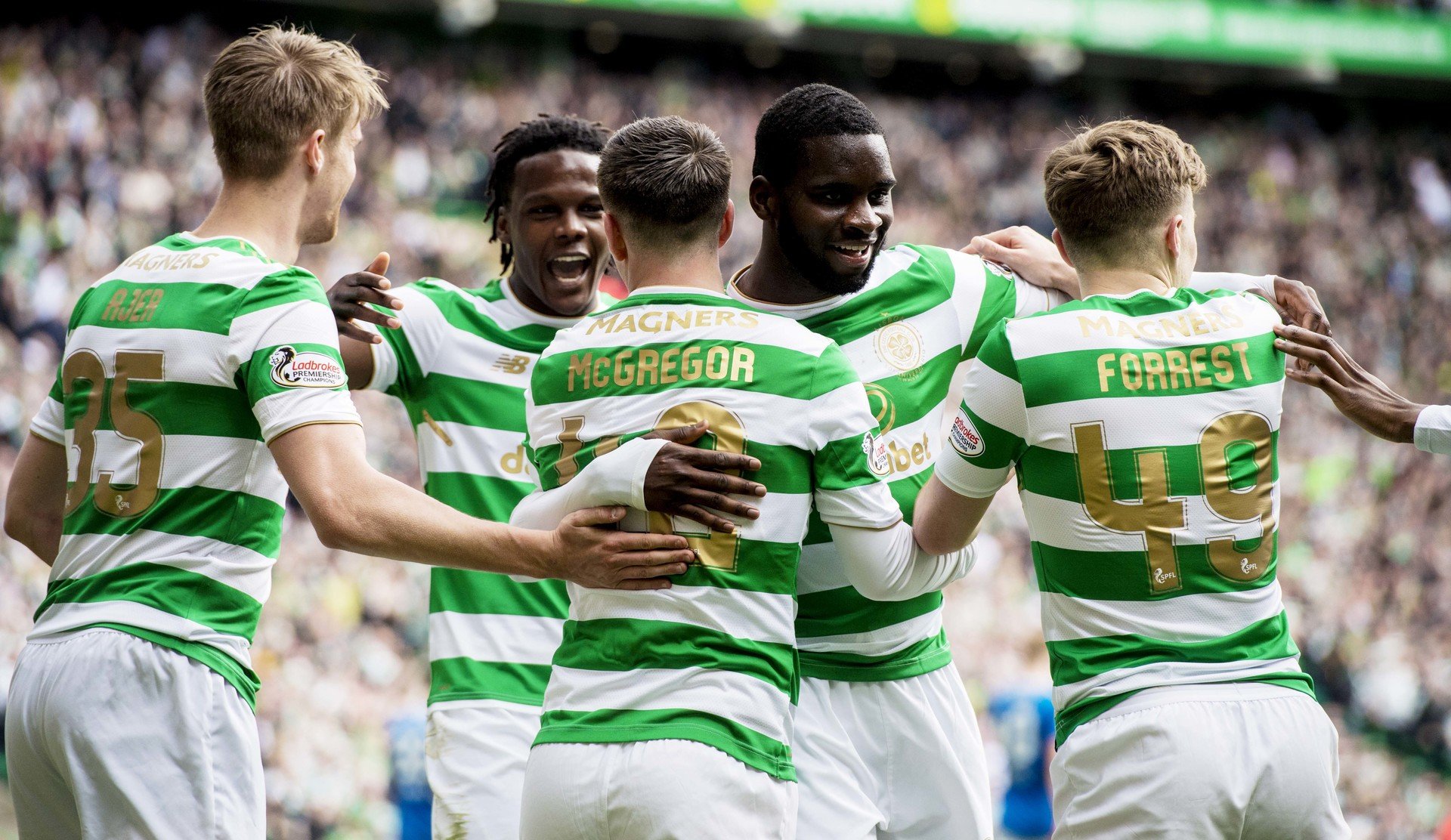 Celtic sealed the title with a 5-0 win over Rangers. (Photo by SNS Group)