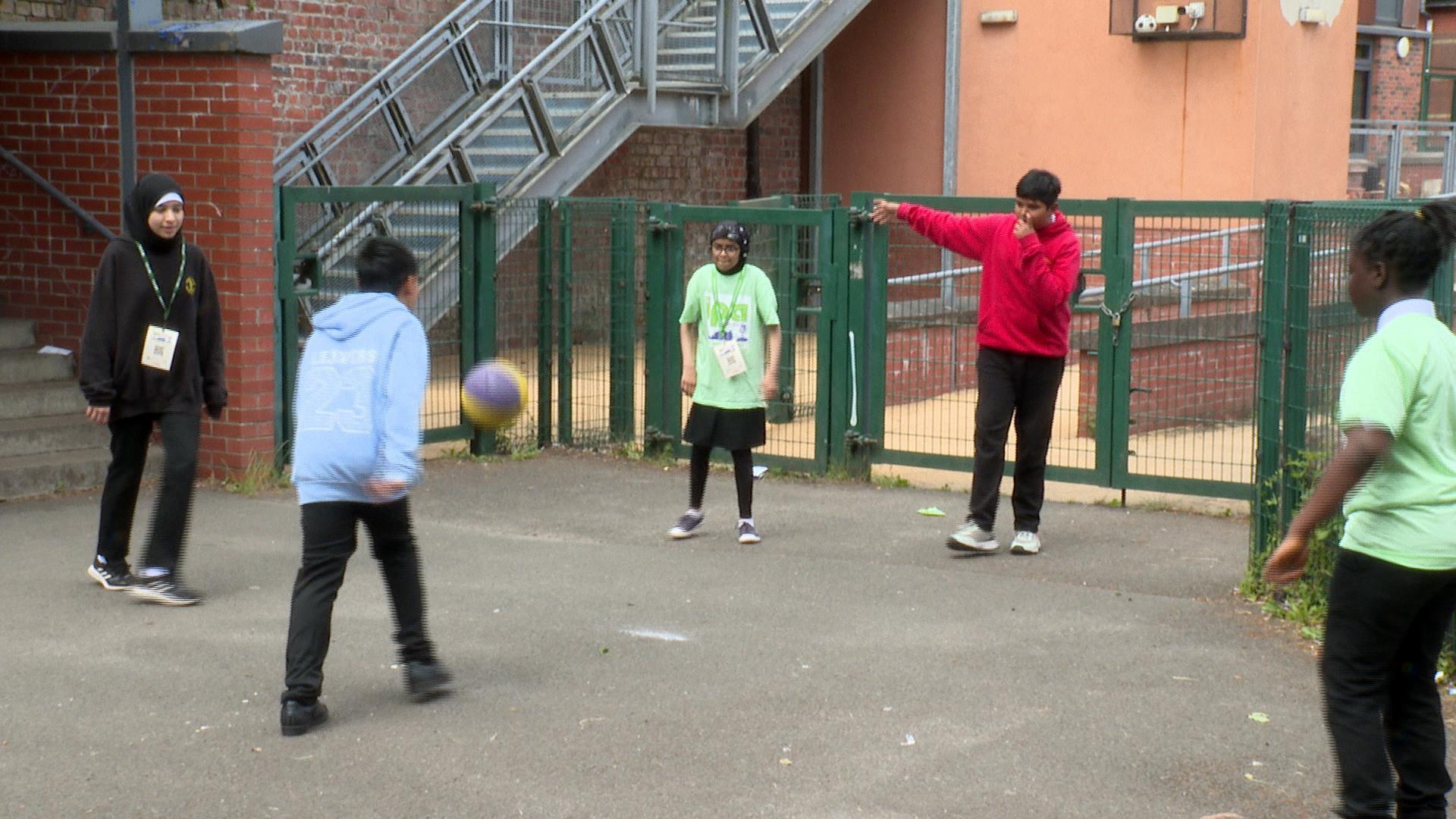 Children at Lorne Street Primary School playing.