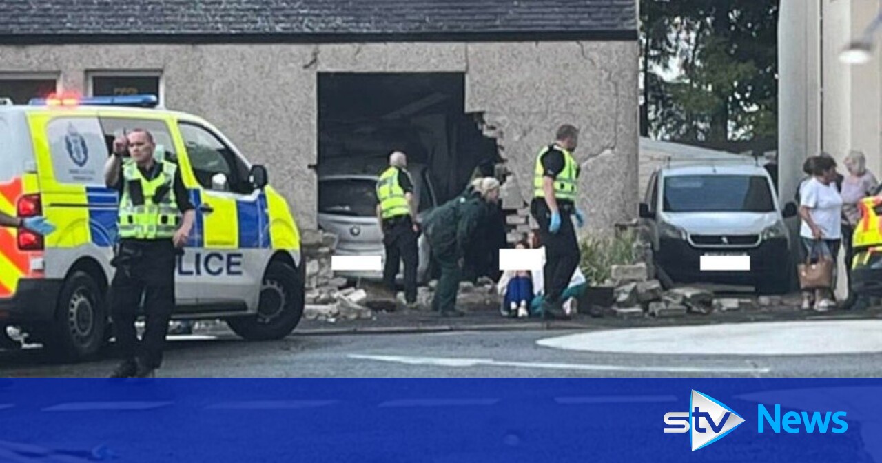 Pensioner and teenage woman injured after car crashes into house as 18 ...