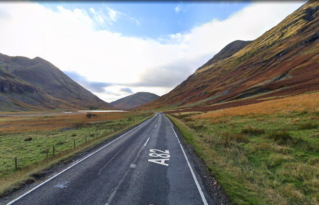 Man rushed to Glasgow hospital after crash between BMW motorbike and Audi on A82 in Glencoe – Police Scotland