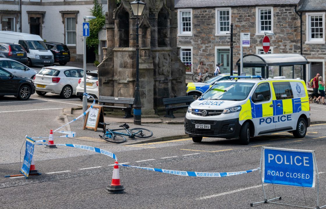 Man in hospital after crash between cyclist and car in Cullen village square