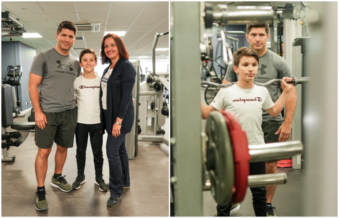 Filip Cegar with dad Petar and mum Irena.