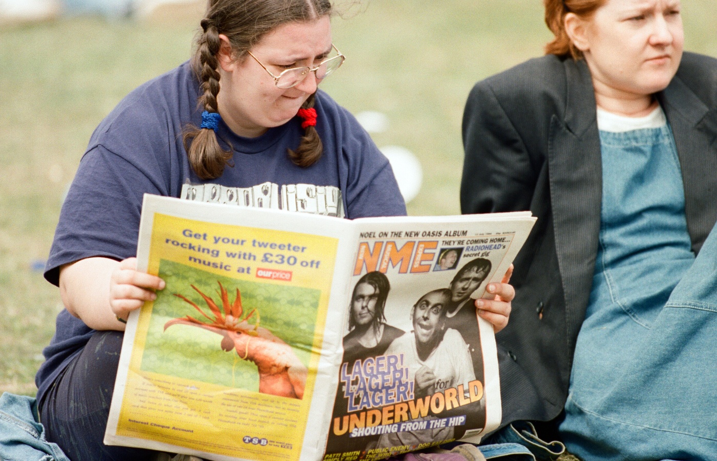 NME being read at T in the Park 1996. 