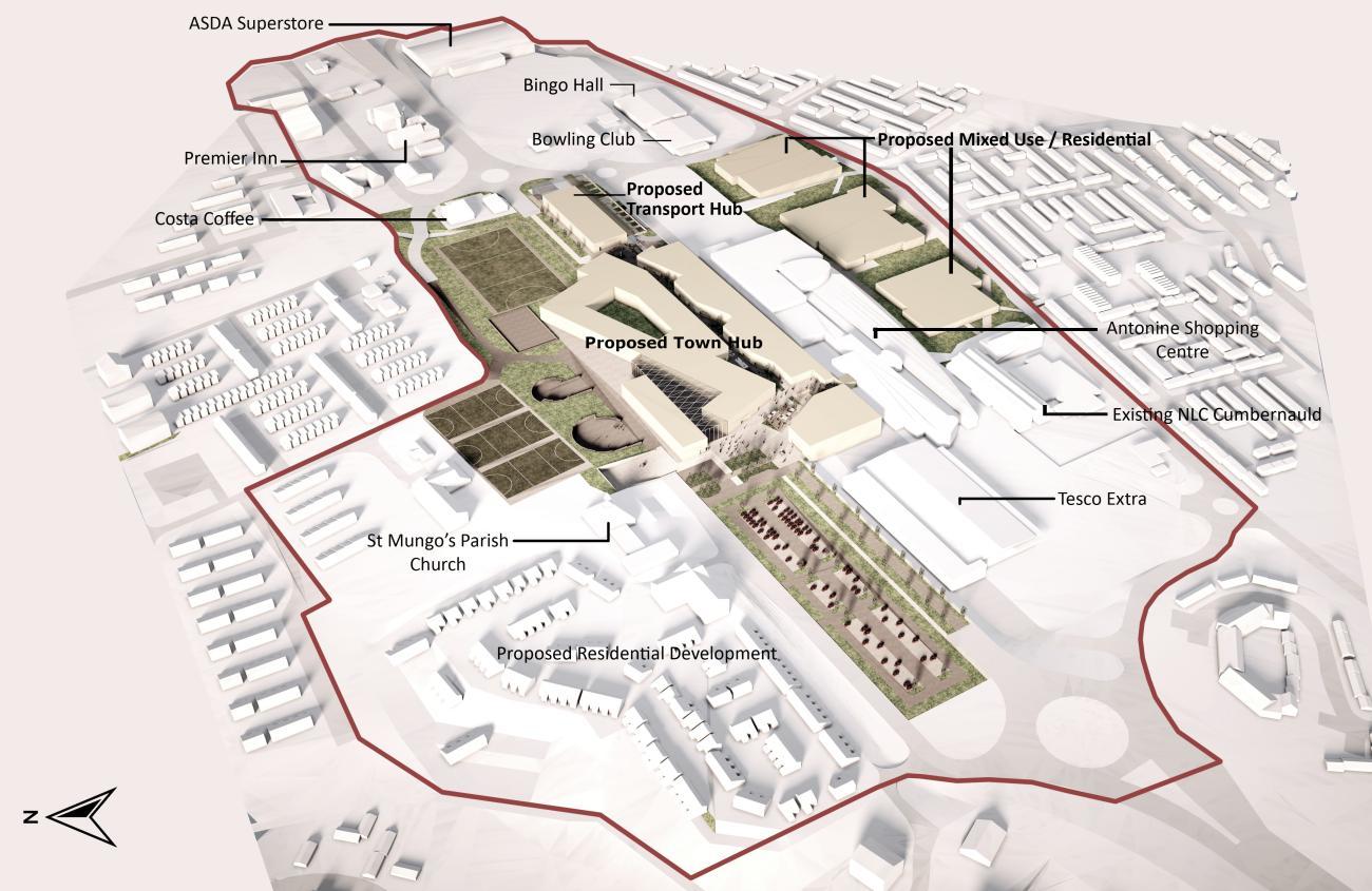 North Lanarkshire Council has created initial space concept design visuals.