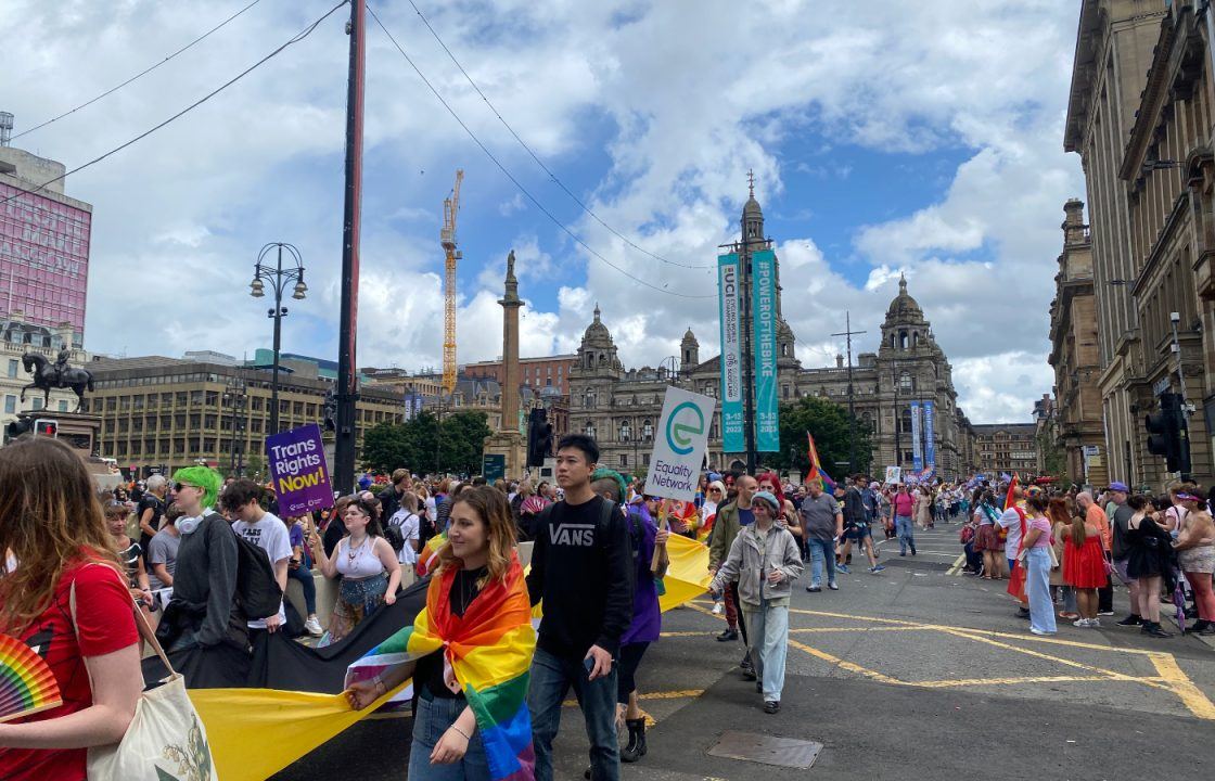 Thousands join parade from Green to George Square in ‘largest ever’ Mardi Gla Glasgow Pride