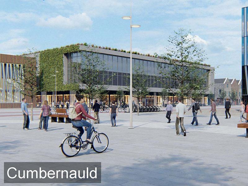It's hoped Cumbernauld will be seen as a hub for services, education, shopping and leisure.
