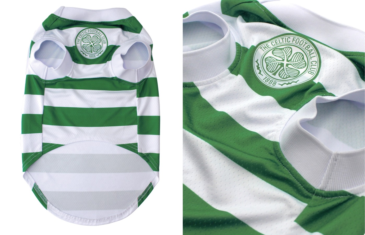 The shirts feature the Celtic club crest. 