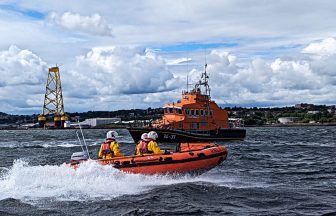 Teenagers cut off by tide rescued at Tayport beach in Fife by RNLI crews