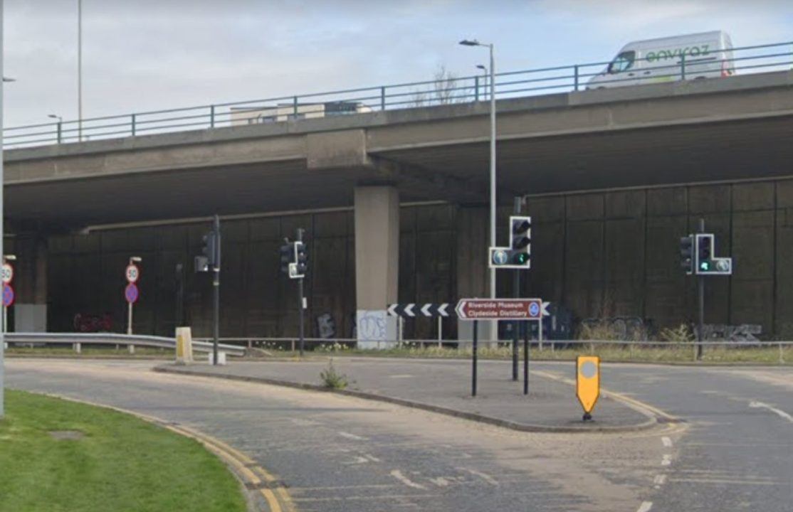 Traffic lights damaged in crash near Clydeside Expressway ramp close to OVO Hydro in Glasgow