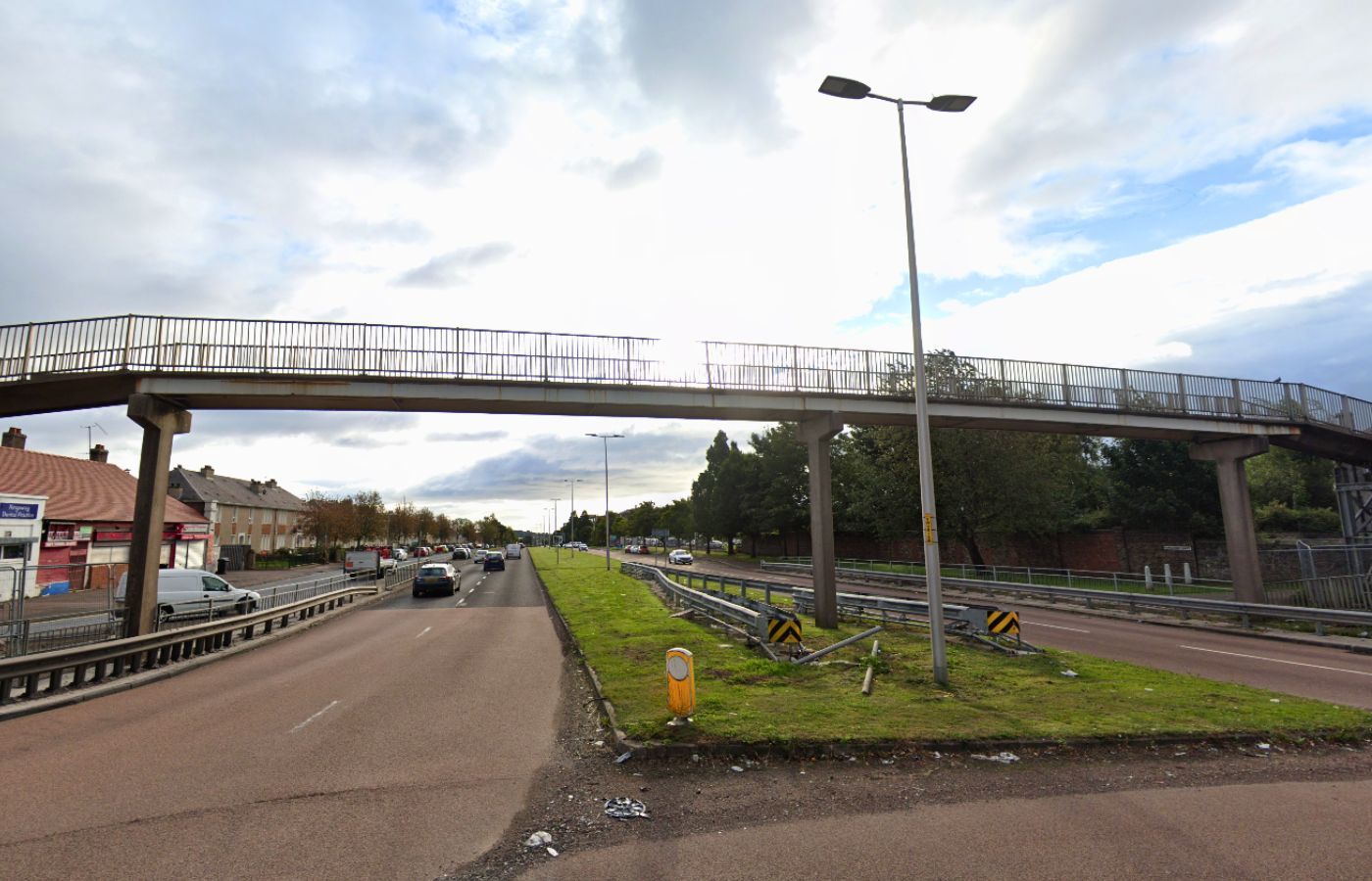 Four people injured after car crashes into barrier on Kingsway