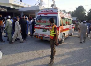Dozens killed and more than 100 injured by bomb at political rally in Bajur, Pakistan