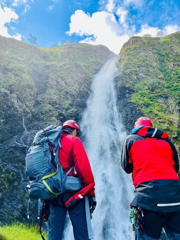 The dog tumbled down the Grey Mare’s Tail waterfall.