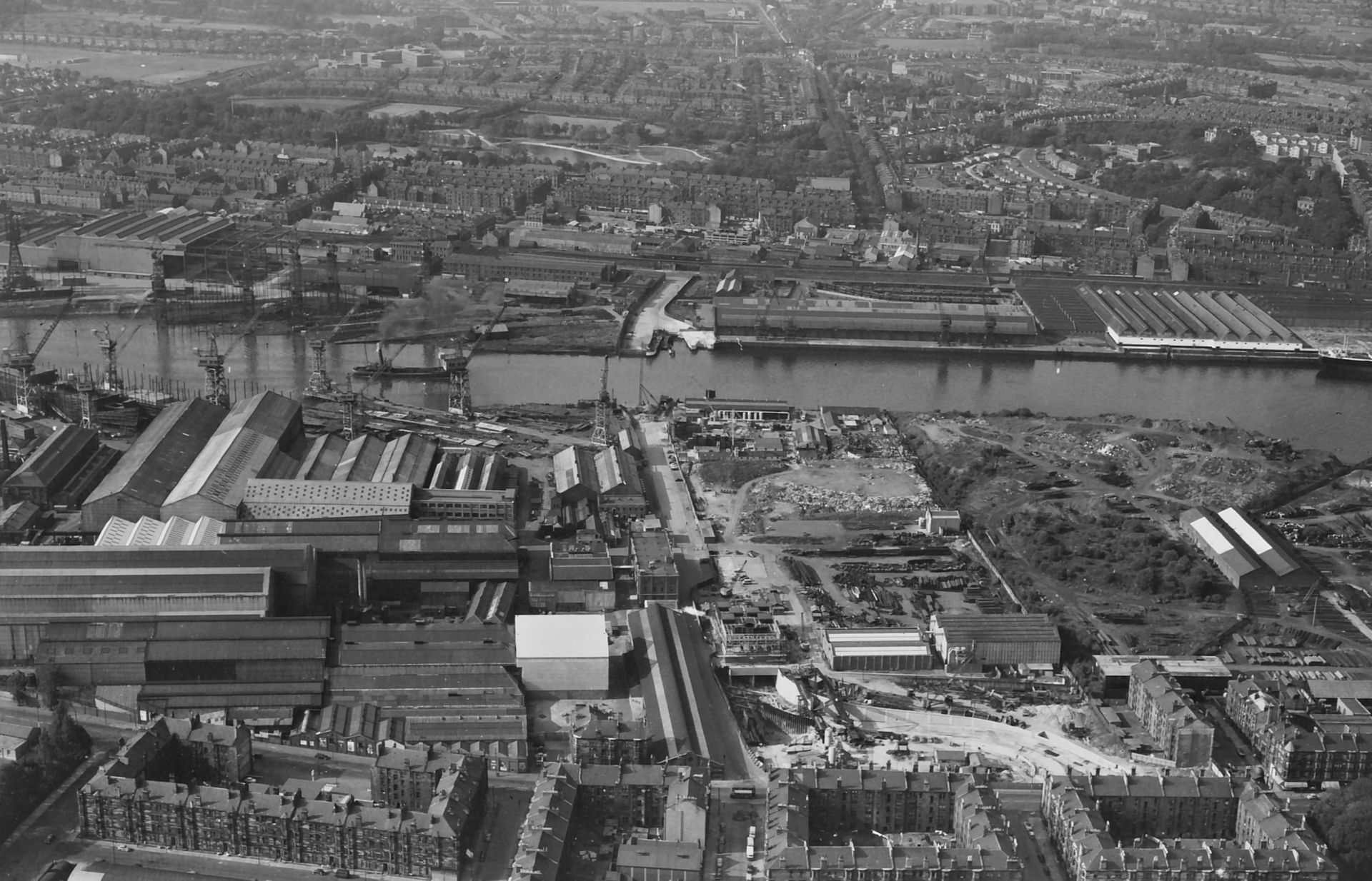 Clyde Tunnel - Aerial View from the South (June 1962)